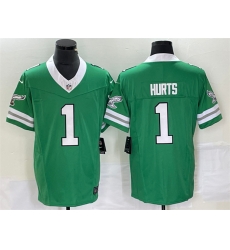 Men Philadelphia Eagles 1 Jalen Hurts Green 2023 F U S E Vapor Untouchable Stitched Football Jersey Men Philadelphia Eagles 1 Jalen Hurts Green 2023 F U S E Vapor Untouchable Stitched Football Jersey