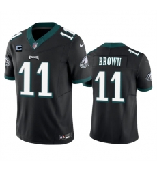 Men Philadelphia Eagles 11 A J Brown Black 2023 F U S E With 4 Star C Patch Vapor Untouchable Limited Stitched Football Jersey Men Philadelphia Eagles 11 A J Brown Black 2023 F U S E With 4 Star C Patch Vapor Untouchable Limited Stitched Football Jersey