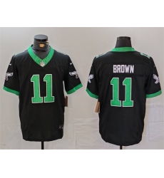 Men Philadelphia Eagles 11 A J Brown Black F U S E Vapor Untouchable Stitched Football Jersey Men Philadelphia Eagles 11 A J Brown Black F U S E Vapor Untouchable Stitched Football Jersey