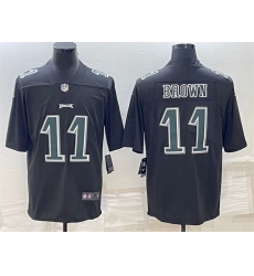 Men Philadelphia Eagles 11 A J Brown Black Green Vapor Untouchable Limited Stitched Jersey Men Philadelphia Eagles 11 A J Brown Black Green Vapor Untouchable Limited Stitched Jersey