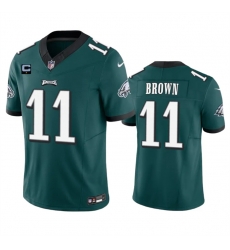Men Philadelphia Eagles 11 A J Brown Green 2023 F U S E With 1 Star C Patch Vapor Untouchable Limited Stitched Football Jersey Men Philadelphia Eagles 11 A J Brown Green 2023 F U S E With 1 Star C Patch Vapor Untouchable Limited Stitched Football Jersey
