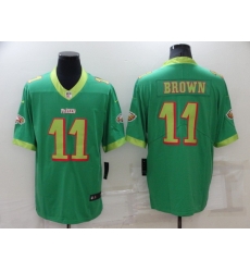 Men Philadelphia Eagles 11 A J Brown Green City Edition Limited Stitched Jerse Men Philadelphia Eagles 11 A J Brown Green City Edition Limited Stitched Jerse