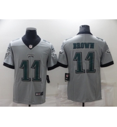 Men Philadelphia Eagles 11 A J Brown Grey Vapor Untouchable Limited Stitched jersey Men Philadelphia Eagles 11 A J Brown Grey Vapor Untouchable Limited Stitched jersey