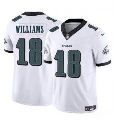Men Philadelphia Eagles 18 Avery Williams White 2024 New F U S E Vapor Untouchable Limited Stitched Football Jersey Men Philadelphia Eagles 18 Avery Williams White 2024 New F U S E Vapor Untouchable Limited Stitched Football Jersey