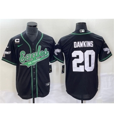 Men Philadelphia Eagles 20 Brian Dawkins Black With C Patch Cool Base Stitched Baseball Jersey Men Philadelphia Eagles 20 Brian Dawkins Black With C Patch Cool Base Stitched Baseball Jersey
