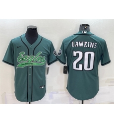 Men Philadelphia Eagles 20 Brian Dawkins Green With Patch Cool Base Stitched Baseball Jersey Men Philadelphia Eagles 20 Brian Dawkins Green With Patch Cool Base Stitched Baseball Jersey