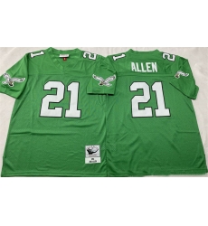 Men Philadelphia Eagles 21 Eric Allen Kelly Green Throwback Stitched Football Jersey Men Philadelphia Eagles 21 Eric Allen Kelly Green Throwback Stitched Football Jersey