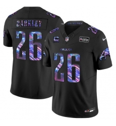 Men Philadelphia Eagles 26 Saquon Barkley Black 2024 F U S E With 4 Star C Patch 2024 Crucial Catch Limited Stitched Football Jersey Men Philadelphia Eagles 26 Saquon Barkley Black 2024 F U S E With 4 Star C Patch 2024 Crucial Catch Limited Stitched Football Jersey