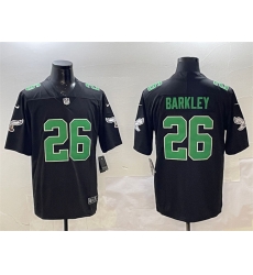 Men Philadelphia Eagles 26 Saquon Barkley Black Throwback Vapor Untouchable Limited Stitched Football Jersey Men Philadelphia Eagles 26 Saquon Barkley Black Throwback Vapor Untouchable Limited Stitched Football Jersey