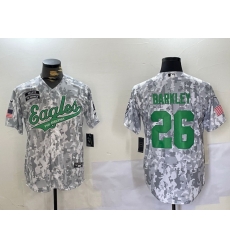 Men Philadelphia Eagles 26 Saquon Barkley Camo Salute To Service Limited Stitched Jersey Men Philadelphia Eagles 26 Saquon Barkley Camo Salute To Service Limited Stitched Jersey