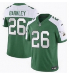 Men Philadelphia Eagles 26 Saquon Barkley Green White 2023 F U S E Throwback Vapor Untouchable Limited Stitched Football Jersey Men Philadelphia Eagles 26 Saquon Barkley Green White 2023 F U S E Throwback Vapor Untouchable Limited Stitched Football Jersey