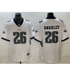 Men Philadelphia Eagles 26 Saquon Barkley White Vapor Untouchable Limited Football Stitched Jersey Men Philadelphia Eagles 26 Saquon Barkley White Vapor Untouchable Limited Football Stitched Jersey