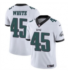 Men Philadelphia Eagles 45 Devin White White Vapor Untouchable Limited Stitched Football Jersey Men Philadelphia Eagles 45 Devin White White Vapor Untouchable Limited Stitched Football Jersey