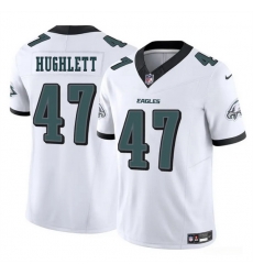 Men Philadelphia Eagles 47 Charley Hughlett White 2024 New F U S E Vapor Untouchable Limited Stitched Football Jersey Men Philadelphia Eagles 47 Charley Hughlett White 2024 New F U S E Vapor Untouchable Limited Stitched Football Jersey