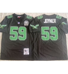 Men Philadelphia Eagles 59 Seth Joyner Black Throwback Stitched Football Jersey Men Philadelphia Eagles 59 Seth Joyner Black Throwback Stitched Football Jersey