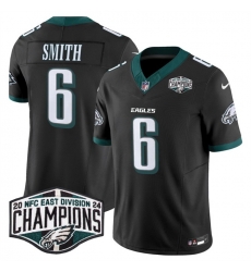 Men Philadelphia Eagles 6 DeVonta Smith Black 2024 New NFC East Champions F U S E Vapor Untouchable Limited Stitched Football Jersey Men Philadelphia Eagles 6 DeVonta Smith Black 2024 New NFC East Champions F U S E Vapor Untouchable Limited Stitched Football Jersey
