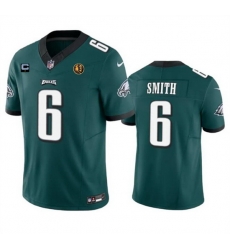 Men Philadelphia Eagles 6 DeVonta Smith Green 2023 F U S E With 1 Star C Patch And John Madden Patch Vapor Limited Stitched Football Jersey Men Philadelphia Eagles 6 DeVonta Smith Green 2023 F U S E With 1 Star C Patch And John Madden Patch Vapor Limited Stitched Football Jersey
