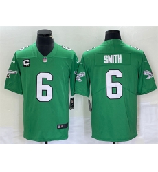 Men Philadelphia Eagles 6 DeVonta Smith Green Vapor Limited With C Patch Stitched Football Jersey Men Philadelphia Eagles 6 DeVonta Smith Green Vapor Limited With C Patch Stitched Football Jersey