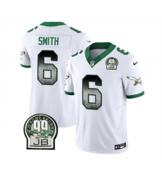 Men Philadelphia Eagles 6 DeVonta Smith White 2023 F U S E Throwback Vapor Untouchable Limited Stitched Football Jersey Men Philadelphia Eagles 6 DeVonta Smith White 2023 F U S E Throwback Vapor Untouchable Limited Stitched Football Jersey