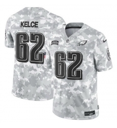 Men Philadelphia Eagles 62 Jason Kelce 2024 F U S E Arctic Camo Salute To Service Limited Stitched Football Jersey Men Philadelphia Eagles 62 Jason Kelce 2024 F U S E Arctic Camo Salute To Service Limited Stitched Football Jersey