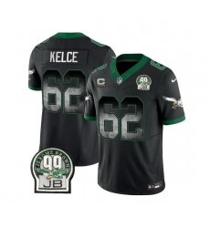 Men Philadelphia Eagles 62 Jason Kelce Black 2023 F U S E With 4 Star C Patch Throwback Vapor Untouchable Limited Stitched Football Jersey Men Philadelphia Eagles 62 Jason Kelce Black 2023 F U S E With 4 Star C Patch Throwback Vapor Untouchable Limited Stitched Football Jersey