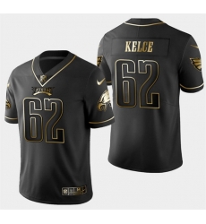 Men Philadelphia Eagles 62 Jason Kelce Black Golden Edition Stitched Baseball Jersey Men Philadelphia Eagles 62 Jason Kelce Black Golden Edition Stitched Baseball Jersey