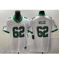 Men Philadelphia Eagles 62 Jason Kelce White 2023 F U S E Vapor Untouchable Stitched Football Jersey Men Philadelphia Eagles 62 Jason Kelce White 2023 F U S E Vapor Untouchable Stitched Football Jersey