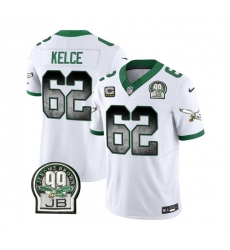 Men Philadelphia Eagles 62 Jason Kelce White 2023 F U S E With 4 Star C Patch Throwback Vapor Untouchable Limited Stitched Football Jersey Men Philadelphia Eagles 62 Jason Kelce White 2023 F U S E With 4 Star C Patch Throwback Vapor Untouchable Limited Stitched Football Jersey