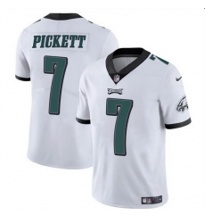 Men Philadelphia Eagles 7 Kenny Pickett White Vapor Untouchable Limited Stitched Football Jersey Men Philadelphia Eagles 7 Kenny Pickett White Vapor Untouchable Limited Stitched Football Jersey