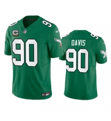 Men Philadelphia Eagles 90 Jordan Davis Green 2023 F U S E With C Patch Vapor Untouchable Stitched Football Jersey Men Philadelphia Eagles 90 Jordan Davis Green 2023 F U S E With C Patch Vapor Untouchable Stitched Football Jersey