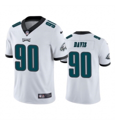 Men Philadelphia Eagles 90 Jordan Davis White Vapor Untouchable Limited Stitched Jersey Men Philadelphia Eagles 90 Jordan Davis White Vapor Untouchable Limited Stitched Jersey