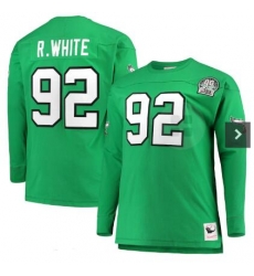 Men Philadelphia Eagles 92 Reggie White Limited Light Green Long Sleeve NFL Jersey Men Philadelphia Eagles 92 Reggie White Limited Light Green Long Sleeve NFL Jersey