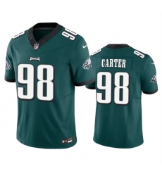 Men Philadelphia Eagles 98 Jalen Carter Green 2023 F U S E Vapor Untouchable Limited Stitched Football Jersey Men Philadelphia Eagles 98 Jalen Carter Green 2023 F U S E Vapor Untouchable Limited Stitched Football Jersey
