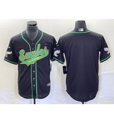Men Philadelphia Eagles Blank Black Cool Base Stitched Baseball Jersey Men Philadelphia Eagles Blank Black Cool Base Stitched Baseball Jersey