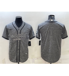 Men Philadelphia Eagles Blank Grey With Patch Cool Base Stitched Baseball Jersey Men Philadelphia Eagles Blank Grey With Patch Cool Base Stitched Baseball Jersey