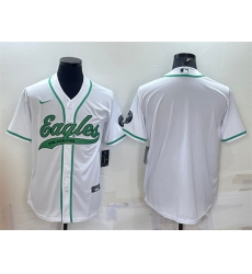 Men Philadelphia Eagles Blank White With Patch Cool Base Stitched Baseball Jersey Men Philadelphia Eagles Blank White With Patch Cool Base Stitched Baseball Jersey