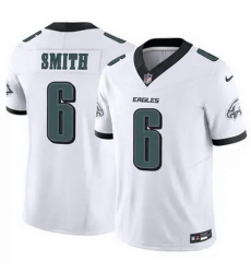 Men Philadelphia Eagles DeVonta Smith #6 White F U S E Stitched NFL Jersey Men Philadelphia Eagles DeVonta Smith #6 White F U S E Stitched NFL Jersey