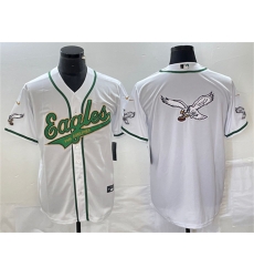 Men Philadelphia Eagles White Gold Team Big Logo Cool Base Stitched Baseball Jersey Men Philadelphia Eagles White Gold Team Big Logo Cool Base Stitched Baseball Jersey