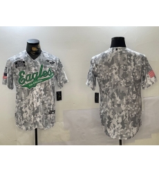 Men Philadelphia Eagles big logo 2024 F U S E Arctic Camo Salute To Service Limited Stitched Jersey 15 Men Philadelphia Eagles big logo 2024 F U S E Arctic Camo Salute To Service Limited Stitched Jersey 15