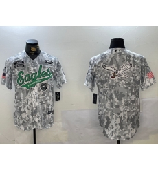 Men Philadelphia Eagles big logo 2024 F U S E Arctic Camo Salute To Service Limited Stitched Jersey 6 Men Philadelphia Eagles big logo 2024 F U S E Arctic Camo Salute To Service Limited Stitched Jersey 6