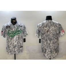 Men Philadelphia Eagles big logo 2024 F U S E Arctic Camo Salute To Service Limited Stitched Jersey 9 Men Philadelphia Eagles big logo 2024 F U S E Arctic Camo Salute To Service Limited Stitched Jersey 9