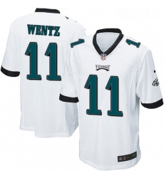 Mens Nike Philadelphia Eagles 11 Carson Wentz Game White NFL Jersey Mens Nike Philadelphia Eagles 11 Carson Wentz Game White NFL Jersey