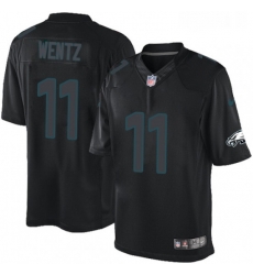 Mens Nike Philadelphia Eagles 11 Carson Wentz Limited Black Impact NFL Jersey Mens Nike Philadelphia Eagles 11 Carson Wentz Limited Black Impact NFL Jersey