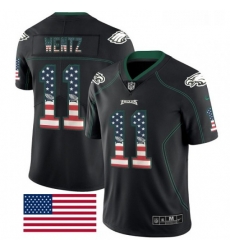 Mens Nike Philadelphia Eagles 11 Carson Wentz Limited Black Rush USA Flag NFL Jersey Mens Nike Philadelphia Eagles 11 Carson Wentz Limited Black Rush USA Flag NFL Jersey