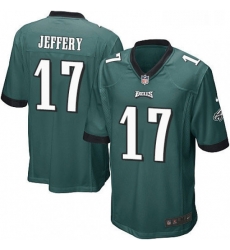 Mens Nike Philadelphia Eagles 17 Alshon Jeffery Game Midnight Green Team Color NFL Jersey Mens Nike Philadelphia Eagles 17 Alshon Jeffery Game Midnight Green Team Color NFL Jersey