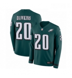 Mens Nike Philadelphia Eagles 20 Brian Dawkins Limited Green Therma Long Sleeve NFL Jersey Mens Nike Philadelphia Eagles 20 Brian Dawkins Limited Green Therma Long Sleeve NFL Jersey