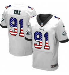 Mens Nike Philadelphia Eagles 91 Fletcher Cox Elite White Road USA Flag Fashion NFL Jersey Mens Nike Philadelphia Eagles 91 Fletcher Cox Elite White Road USA Flag Fashion NFL Jersey