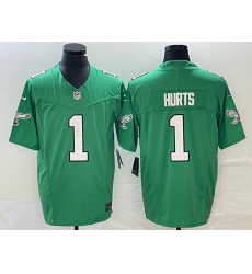 Men's Philadelphia Eagles #1 Jalen Hurts Green 2023 FUSE Vapor Limited Throwback Stitched Jersey Men's Philadelphia Eagles #1 Jalen Hurts Green 2023 FUSE Vapor Limited Throwback Stitched Jersey