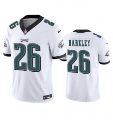 Men's Philadelphia Eagles #26 Saquon Barkley White 2023 F.U.S.E. Vapor Untouchable Limited Football Stitched Jersey Men's Philadelphia Eagles #26 Saquon Barkley White 2023 F.U.S.E. Vapor Untouchable Limited Football Stitched Jersey
