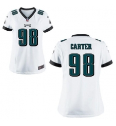 Men's Philadelphia Eagles Jalen Carter #98 White Vapor Limited Stitched NFL Jersey Men's Philadelphia Eagles Jalen Carter #98 White Vapor Limited Stitched NFL Jersey